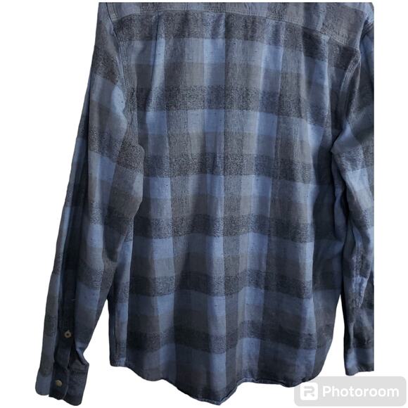 Lucky Brand Men's Classic Fit Long Sleeve Button-Up Flannel Shirt Large Gray - Picture 11 of 14
